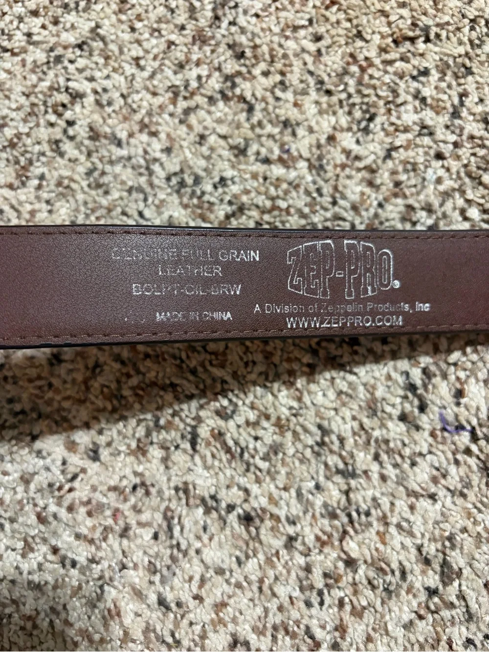 Men's Brown Leather Belt with Silver Buckle sz 40 Zep-Pro University of Alabama